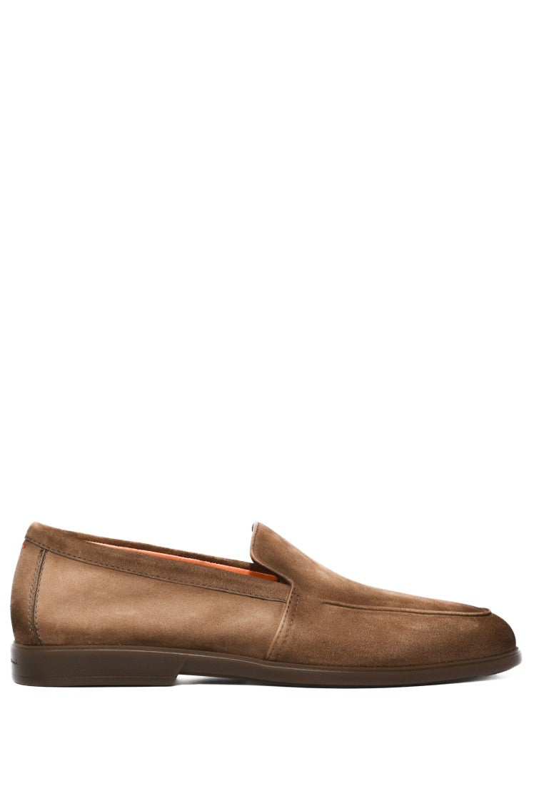 Santoni Suede Tonal Sole Loafers