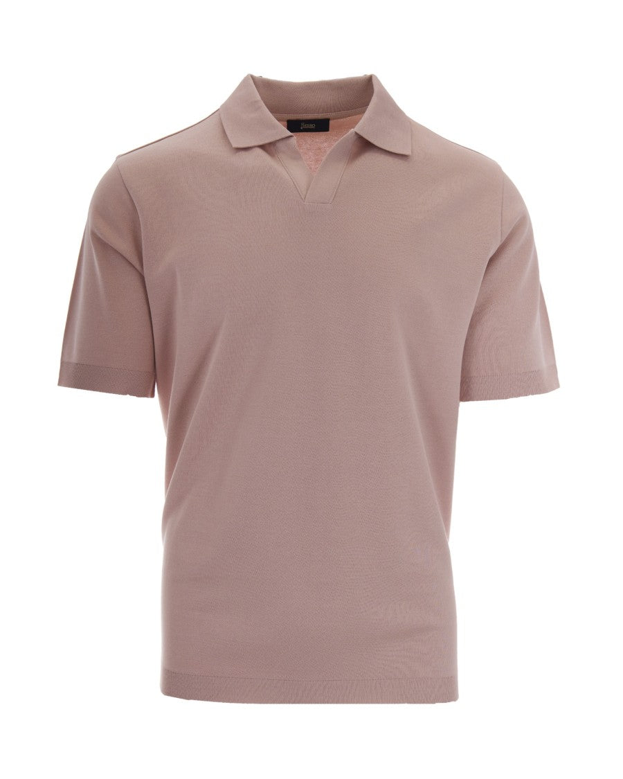 Herno Double-Layered Cotton Piquet Polo Shirt With Ribbed Detailing