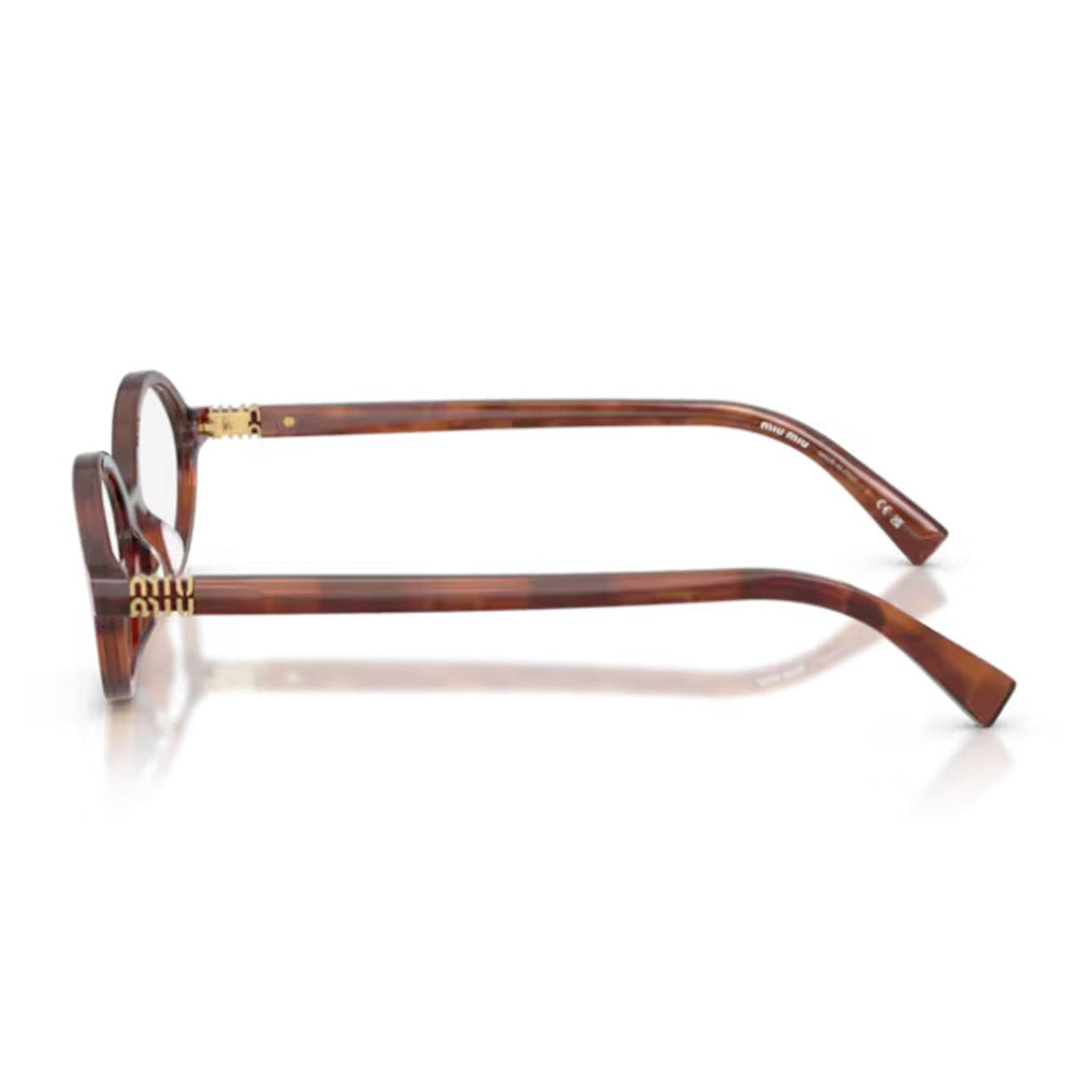 Miu Miu Tobacco 01Xv Miu Regard Oval Acetate Eyeglasses