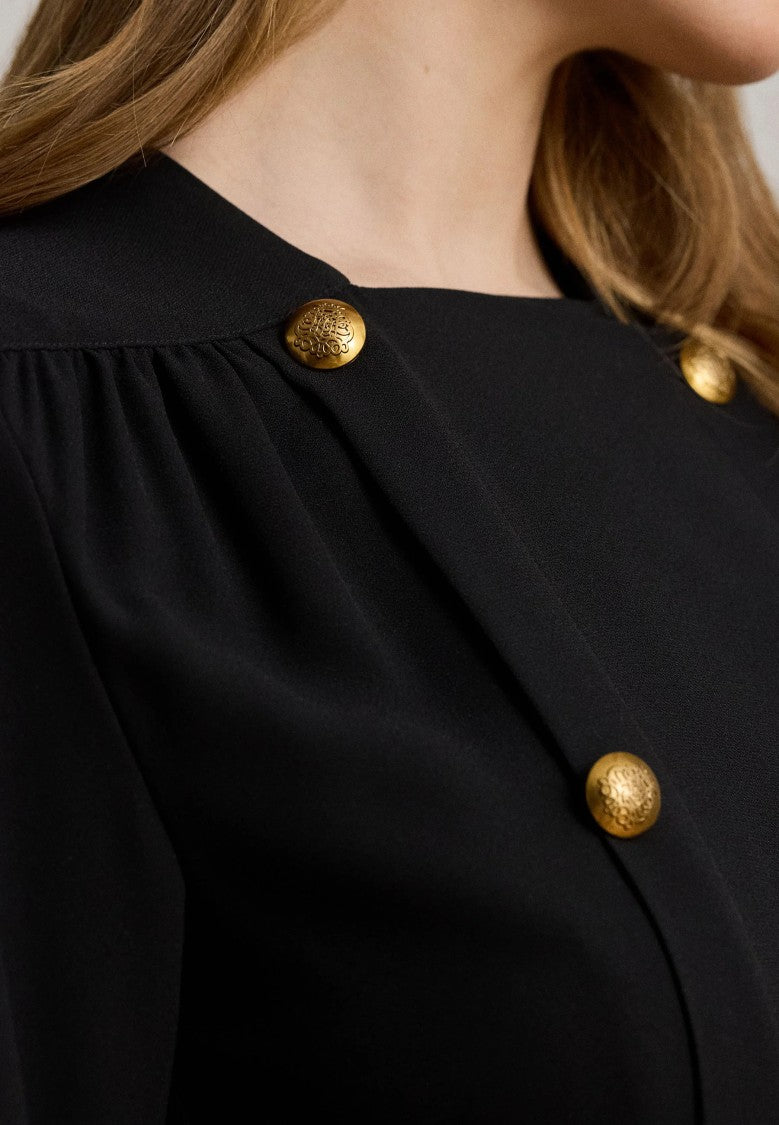 Lauren Ralph Lauren Structured Puffed-Sleeve Mini Dress