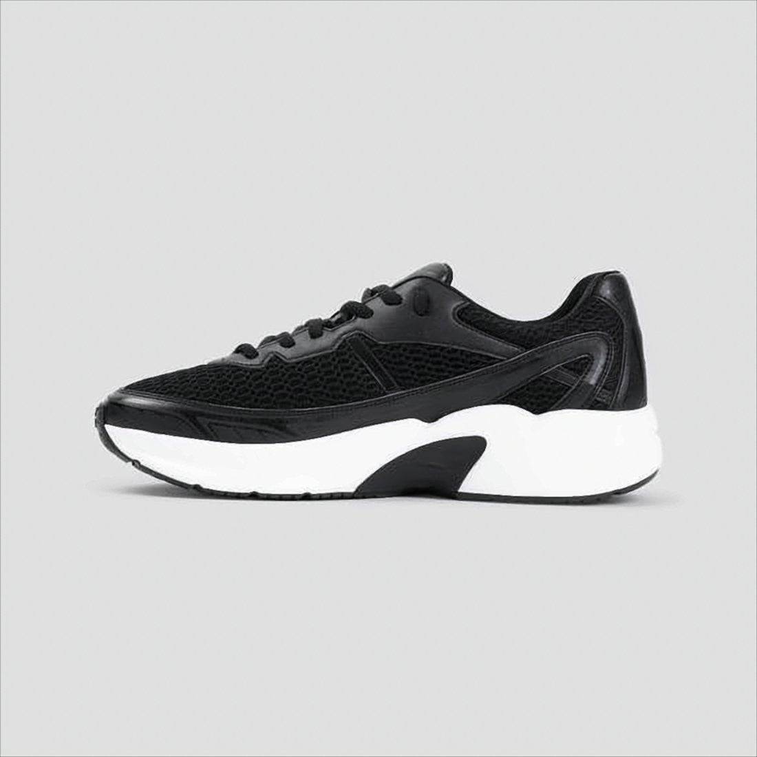 Givenchy Sleek Black Mesh And Leather Sneakers With Distinctive Logo