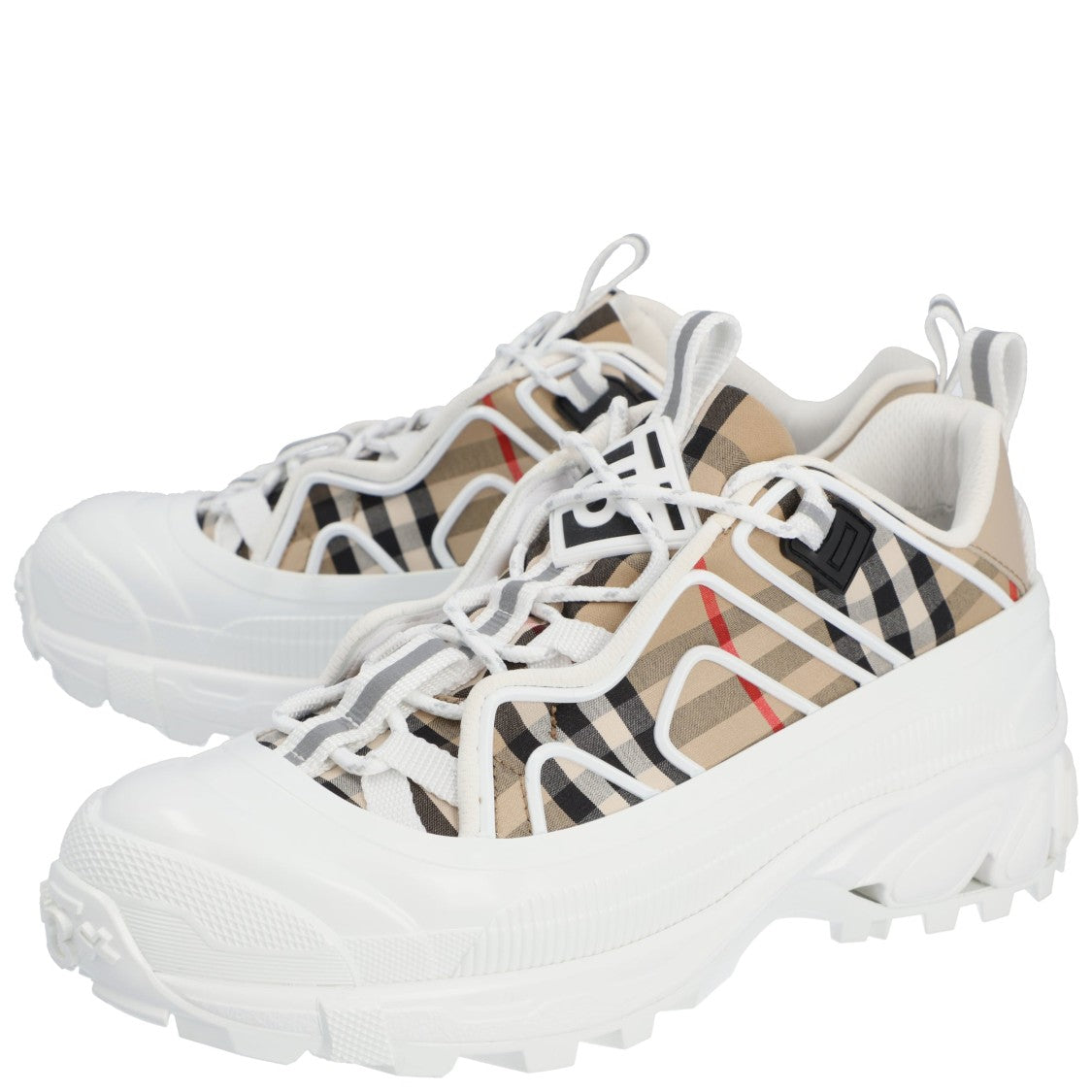 Burberry Arthur Sneakers In Check White