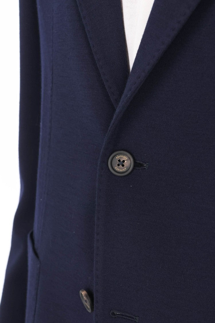 Eleventy Blue Australis Super 150S Wool Blazer