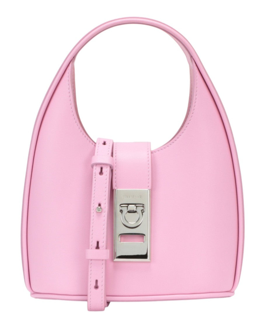 Ferragamo Archive Gancini Leather Hobo Bag