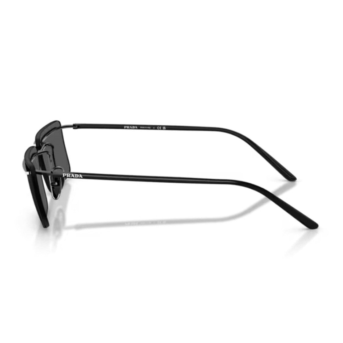 Prada Black Pr C53s Rimless Metal Sunglasses