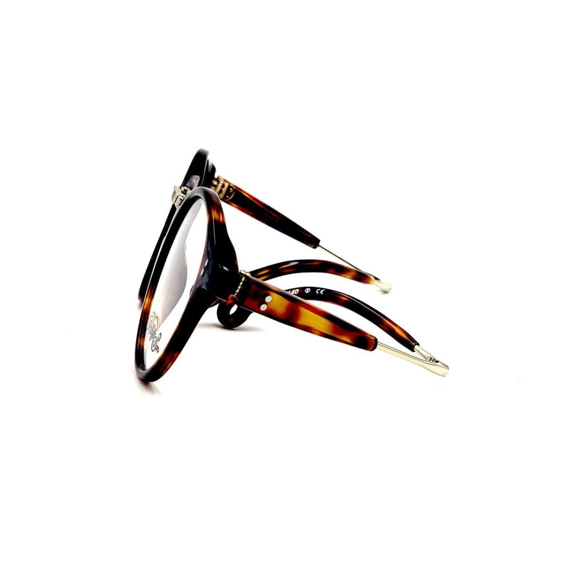 Hally & Son Havana Hs664 Celluloid Round Sunglasses