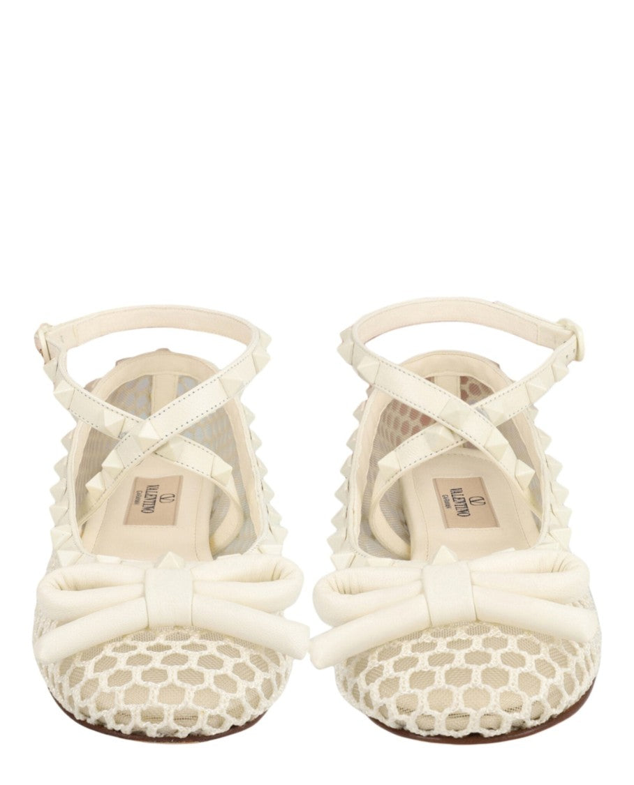 Valentino Rockstud Mesh Ballet Flats