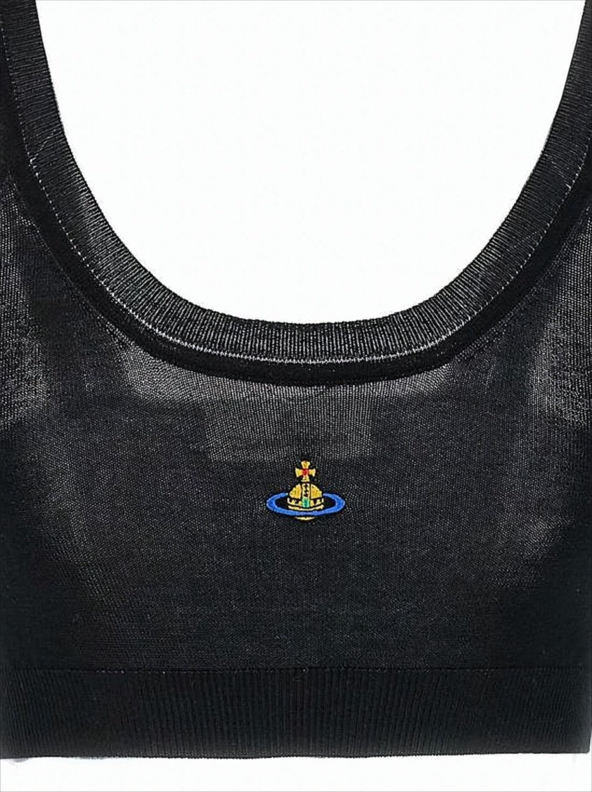 Vivienne Westwood Sleek Fitted Sleeveless Crop Top