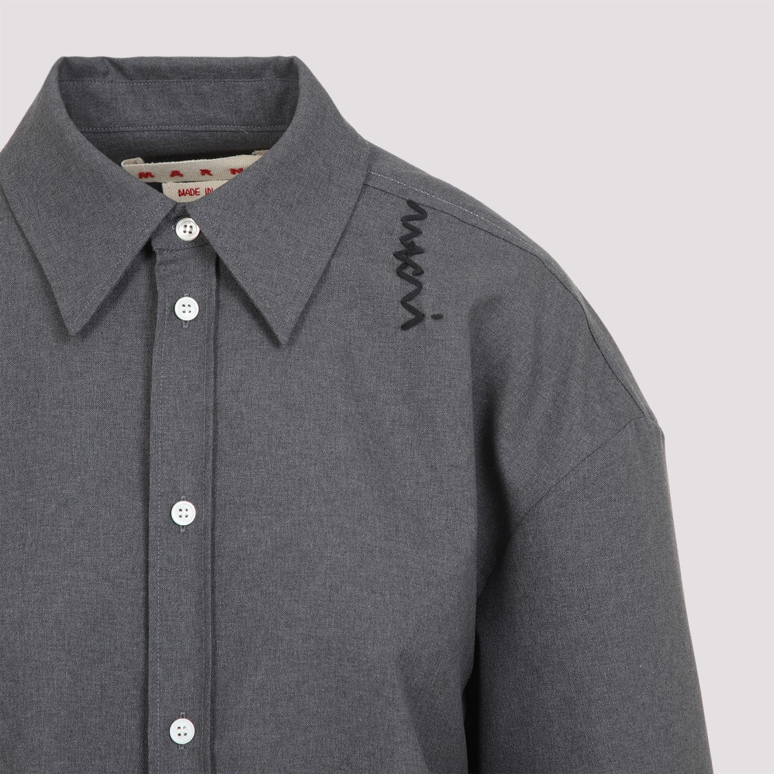 Marni Graphite Grey Virgin Wool Shirt