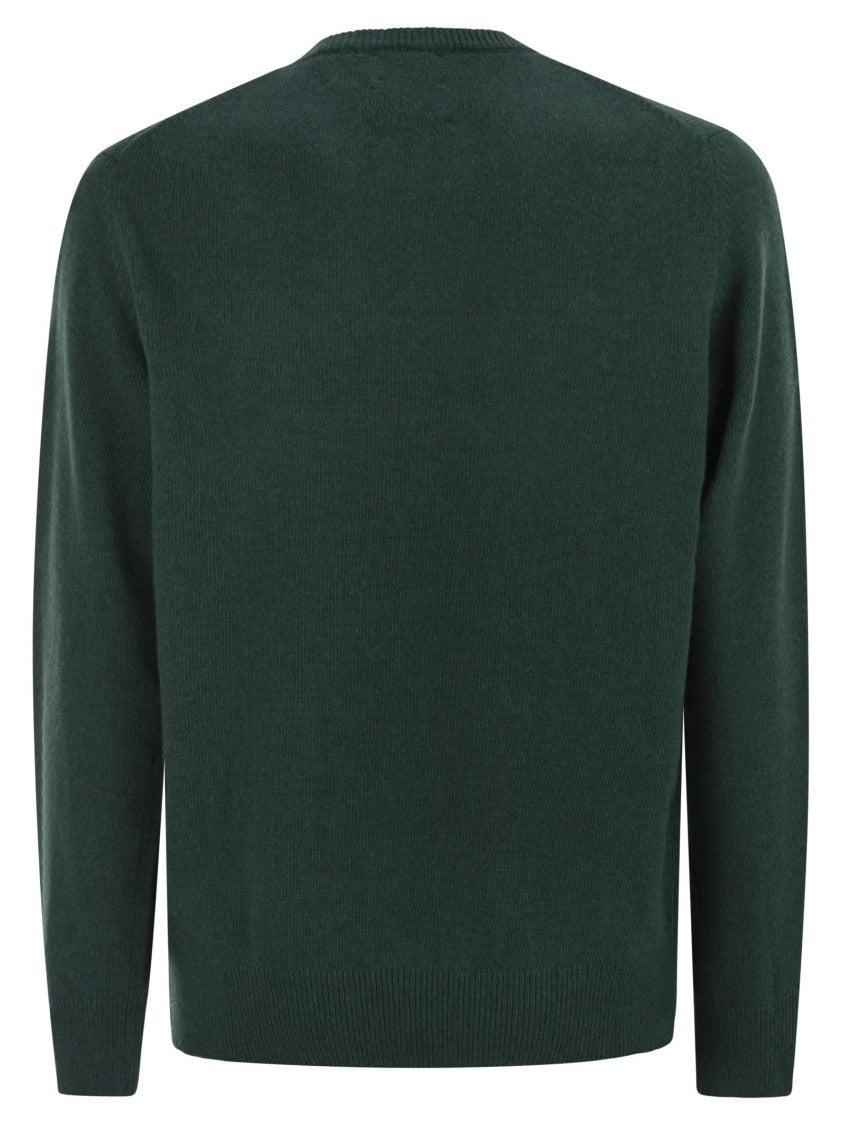 Mc2 Saint Barth Heron - Crew Neck Sweater With Embroidery On The Front