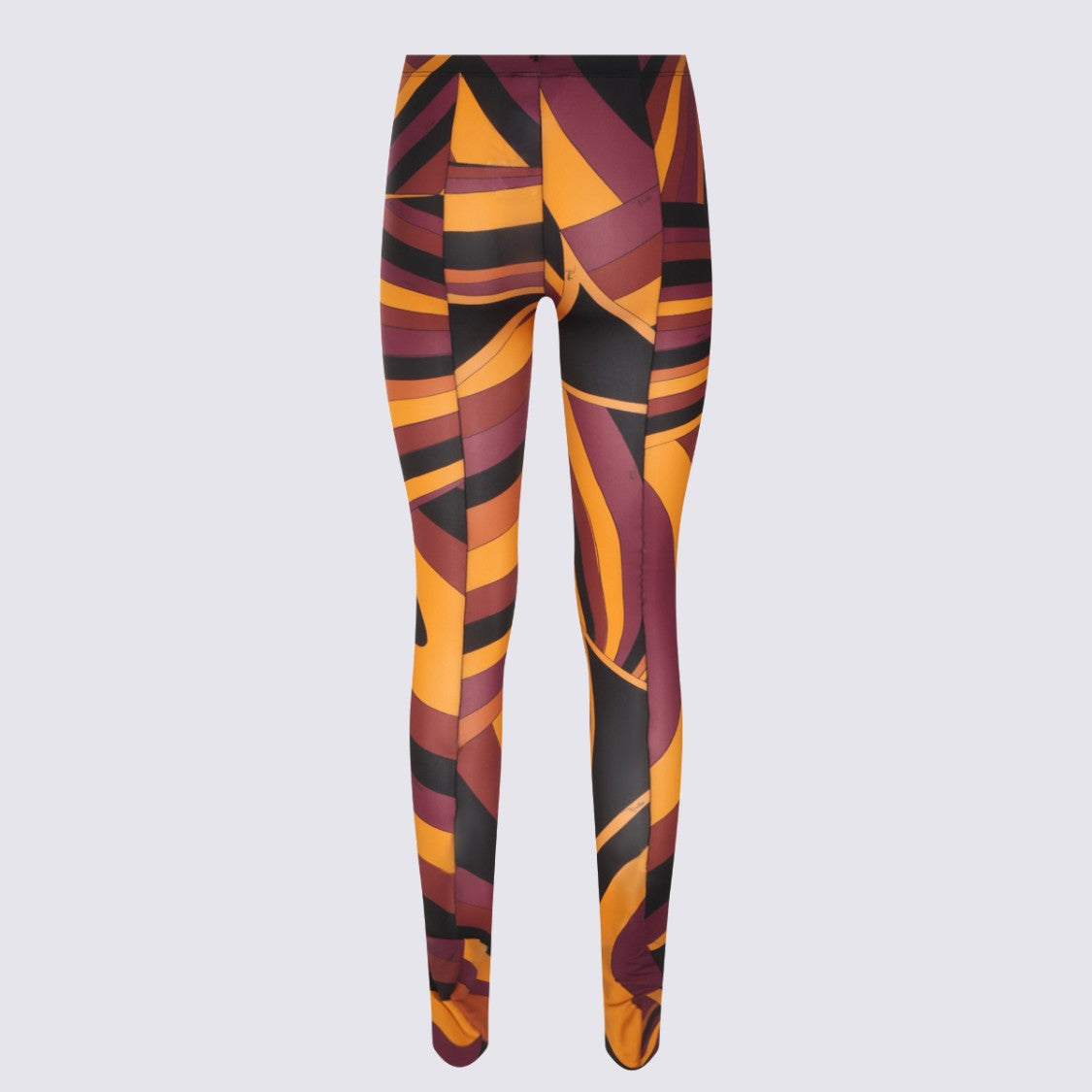 Emilio Pucci Abstract Swirl Pattern Leggings With Form-Fitting Silhouette