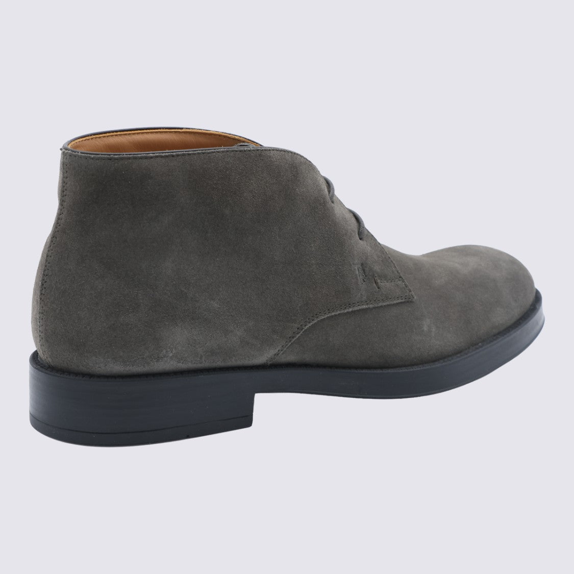 Tod's Mid-Ankle Suede Boots With Lace-Up Closure