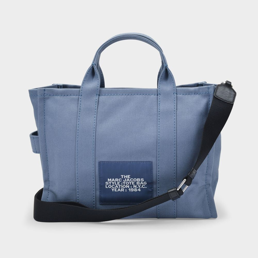 Marc Jacobs Medium Traveler Tote Bag In Blue Shadow Cotton