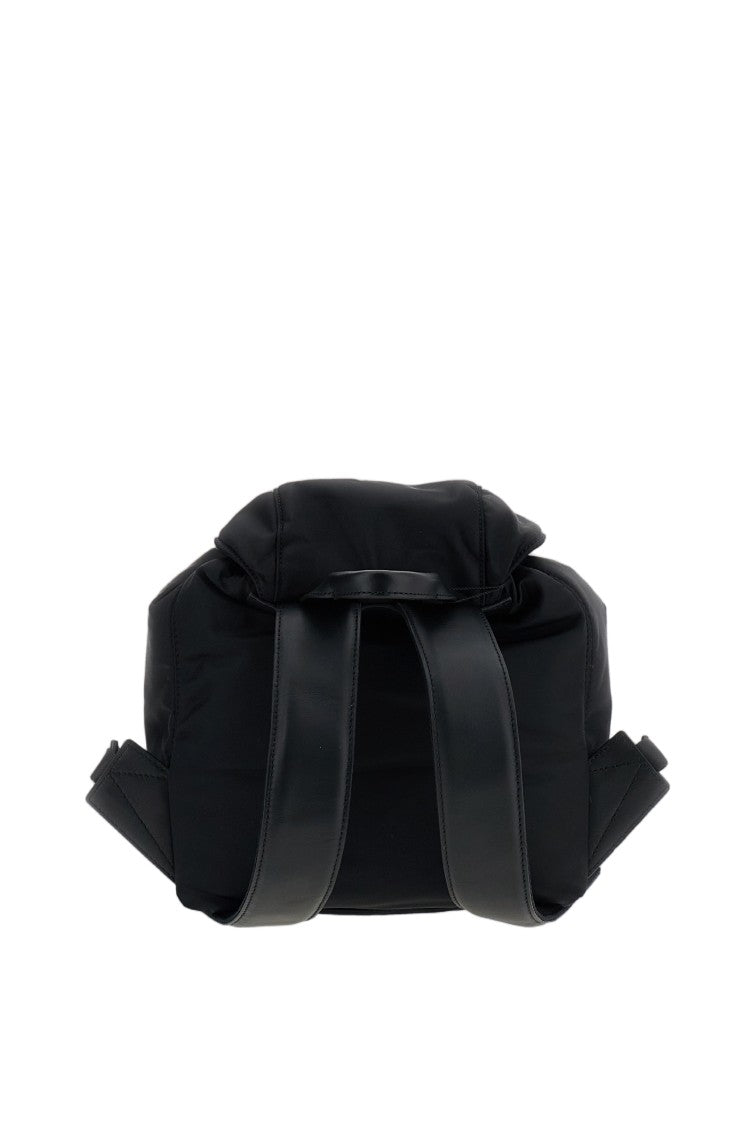 Ami Paris Black Small Flap Marcel Nylon Backpack