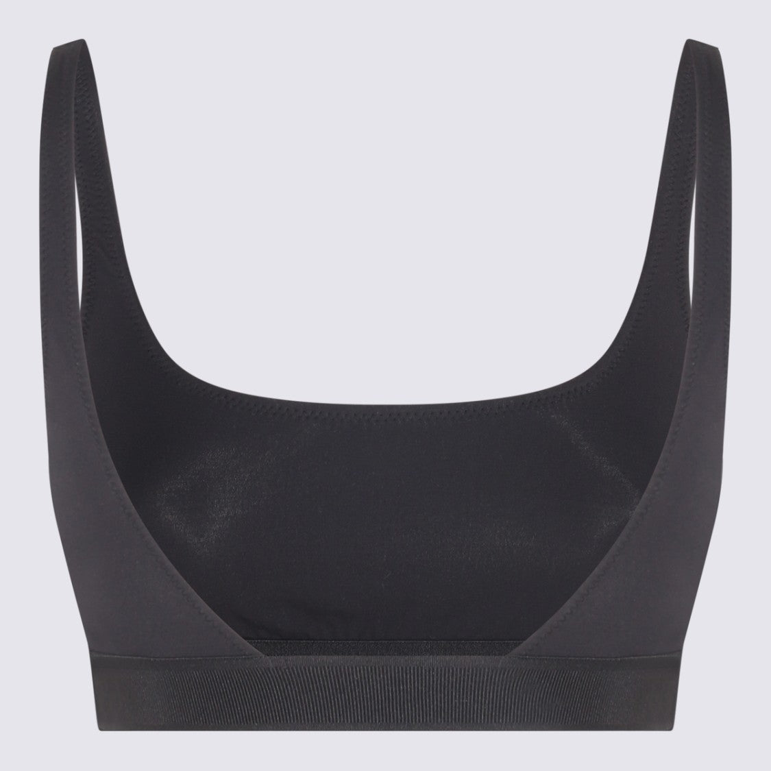 Tom Ford Black Crop Top With Square Neckline And Ribbed Hem