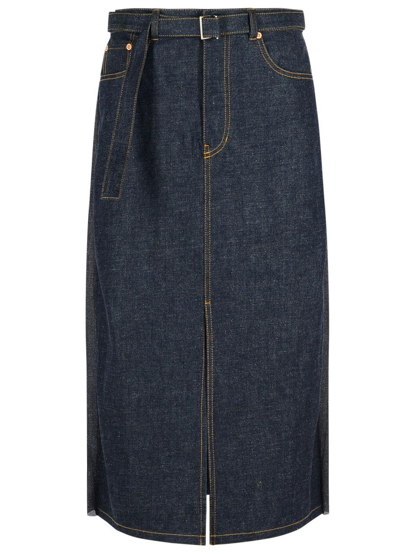 Sacai Blue Denim Skirt