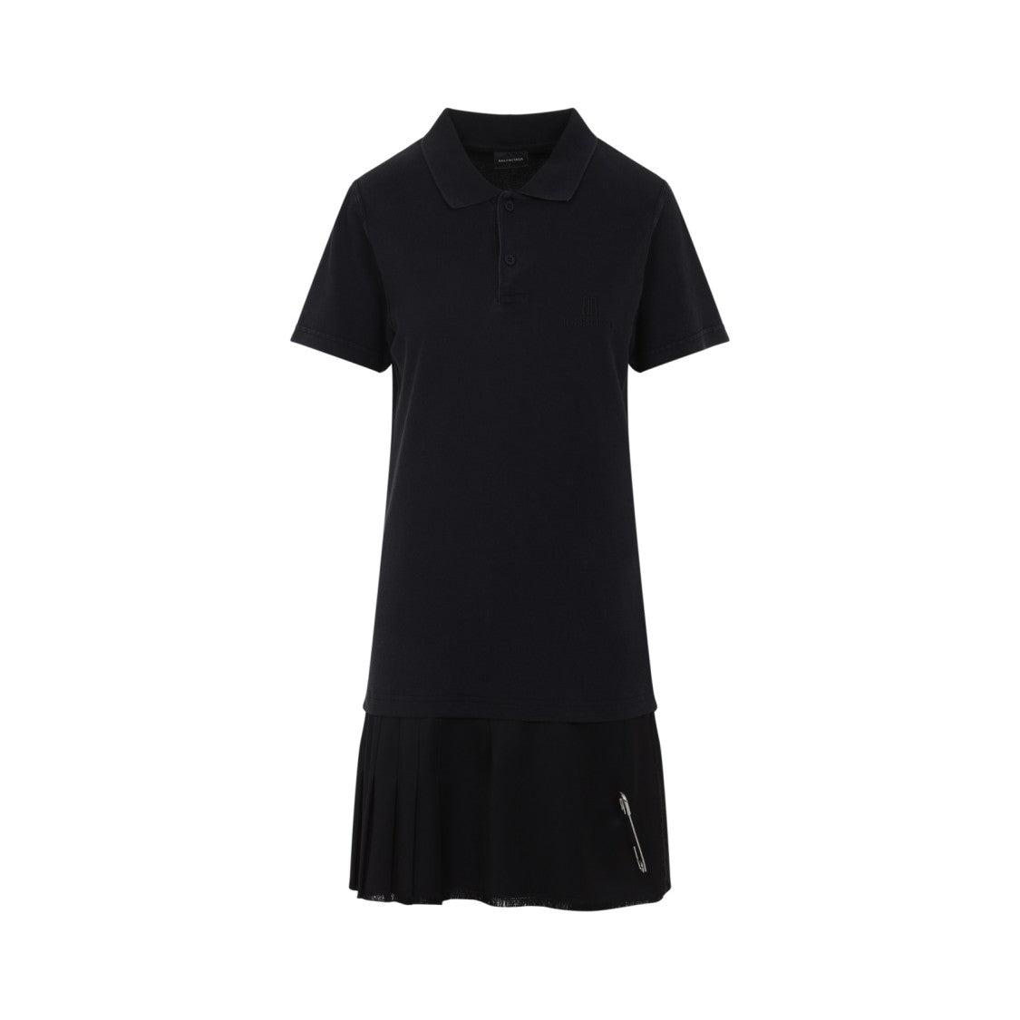 Balenciaga Layered Polo Cotton Mini Dress