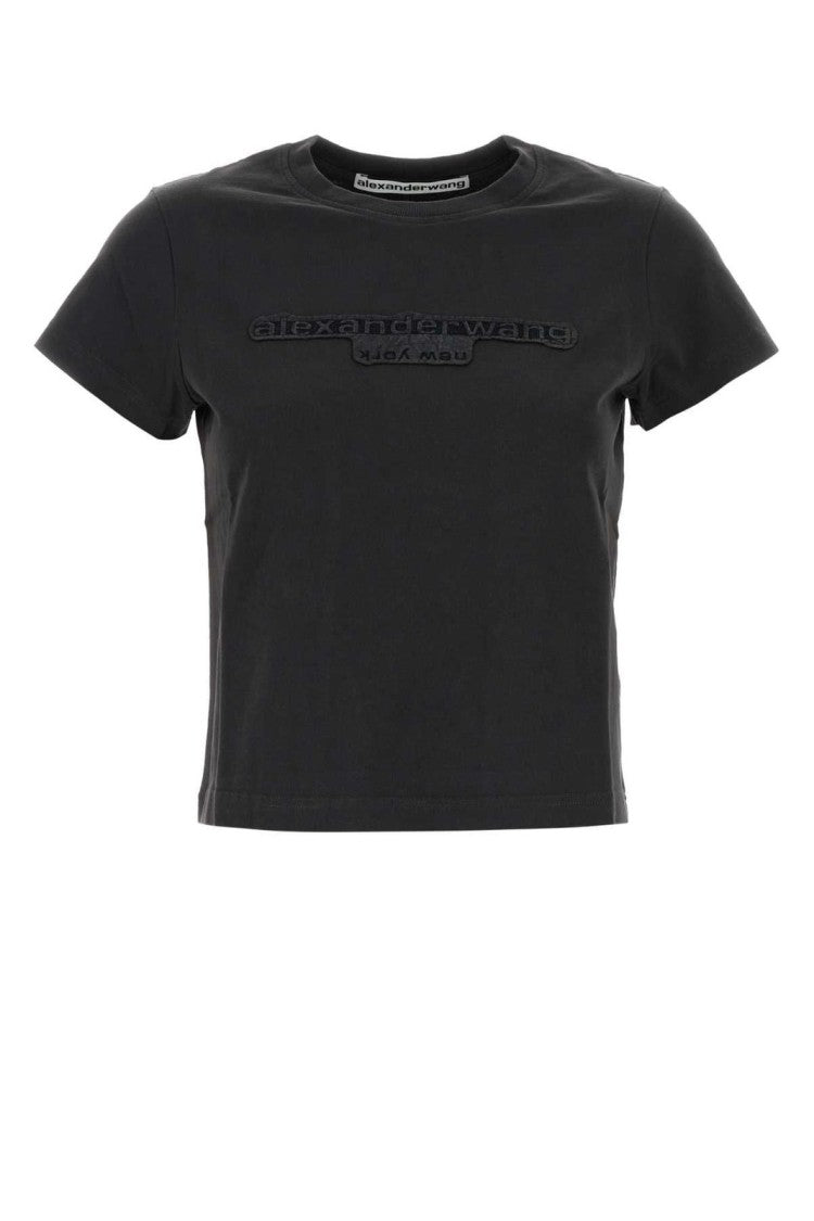 Alexander Wang Reverse Embroidery Logo Shrunken Tee