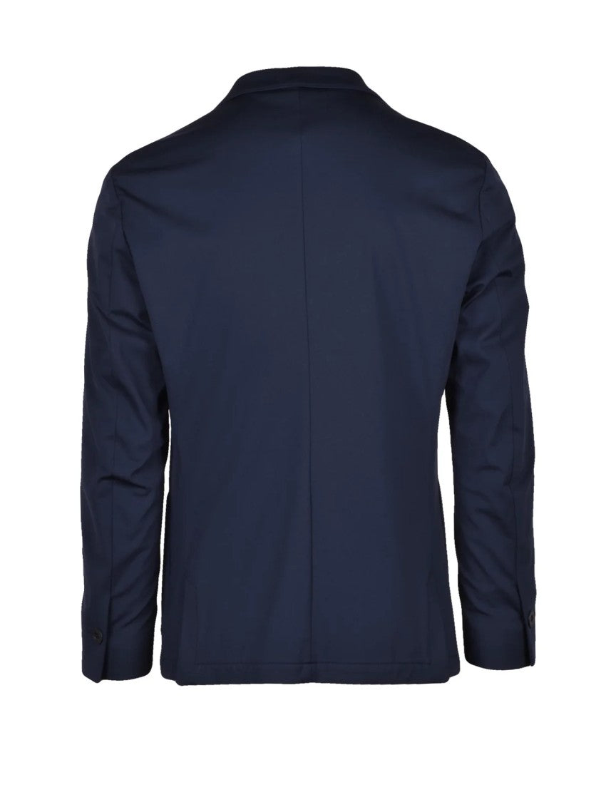 Tombolini Blue Polyamide Elastane Technical Blazer Jacket