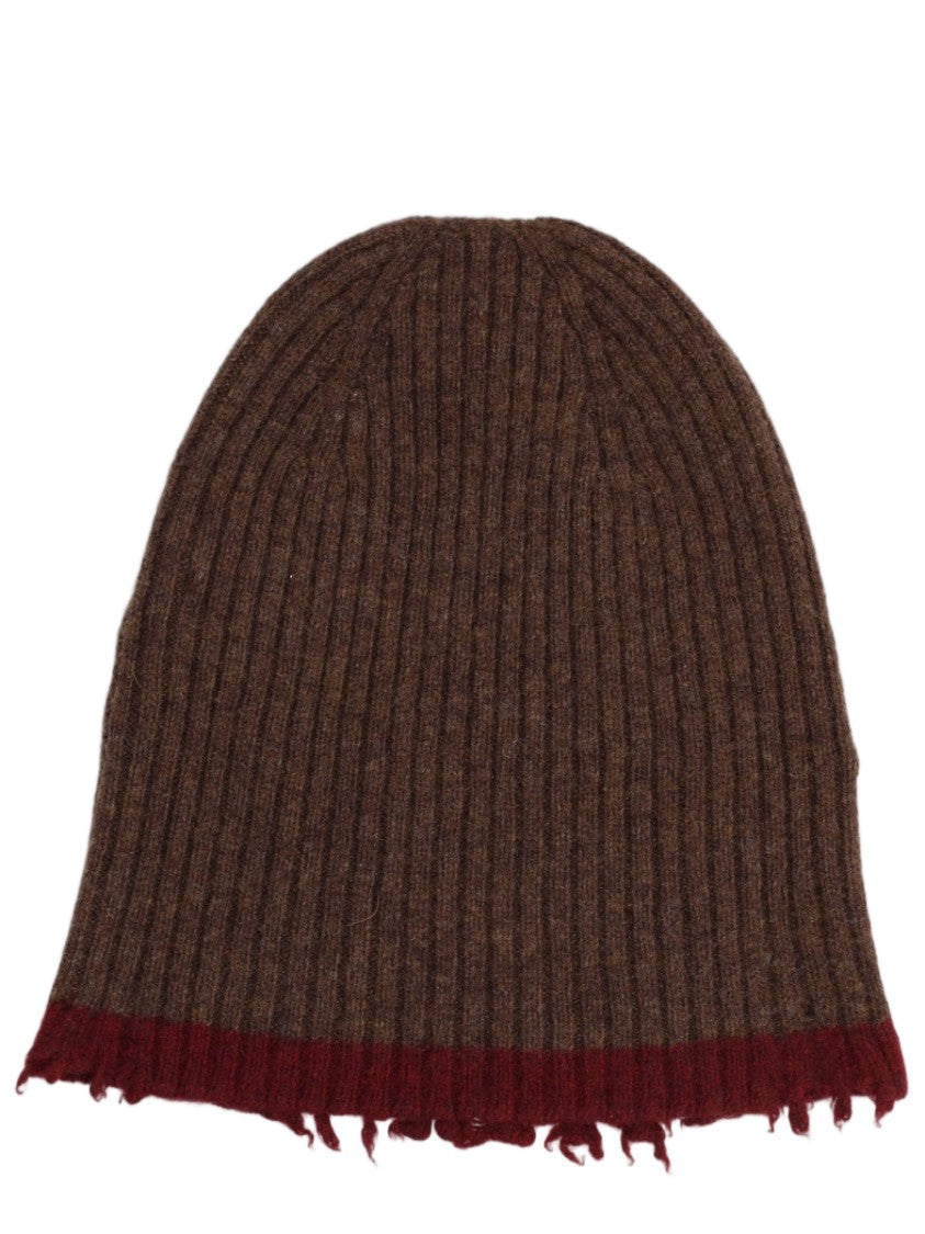 Uma Wang Ribbed Frayed Edge Cashmere Hat