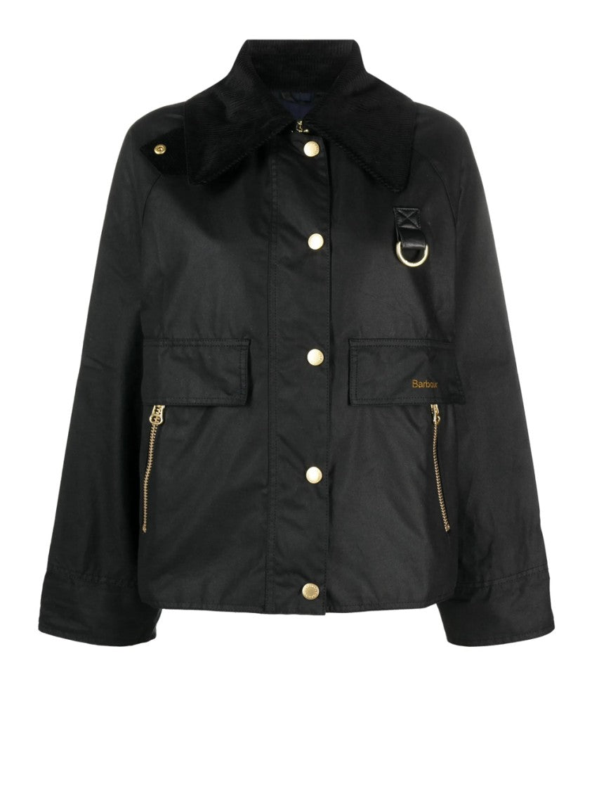 Barbour Boxy Black Waxed Jacket