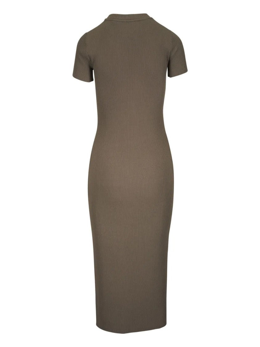 Vince Rib S/S Crew Nk Dress