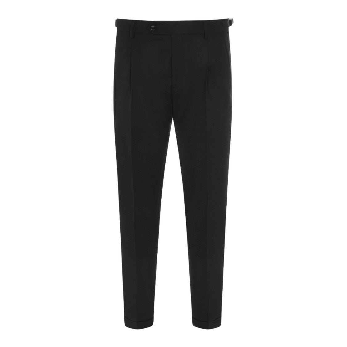 Berwich Tailored Black Trousers With Adjustable Waistband