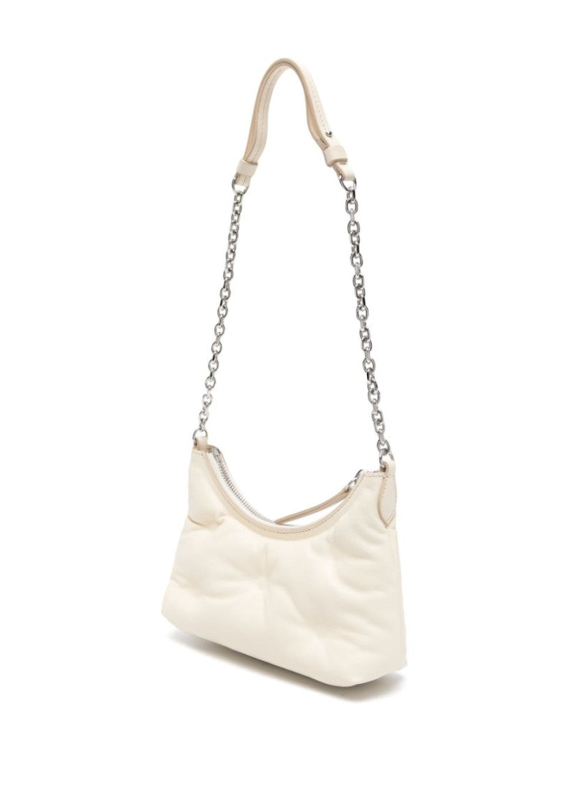 Maison Margiela Quilted Nappa Leather Hobo Bag With Chain Strap