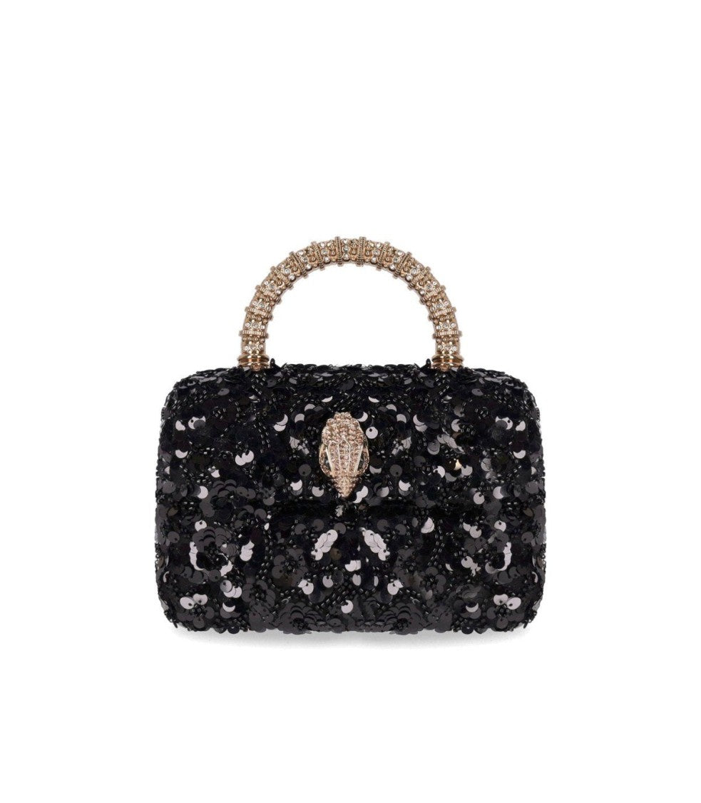 Kurt Geiger Kensington Paillettes Mini Black Handbag