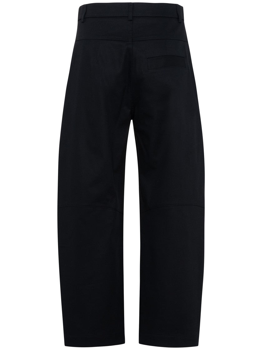 Tela Black Pantalone Cosmo Wide-Leg Tapered Pants