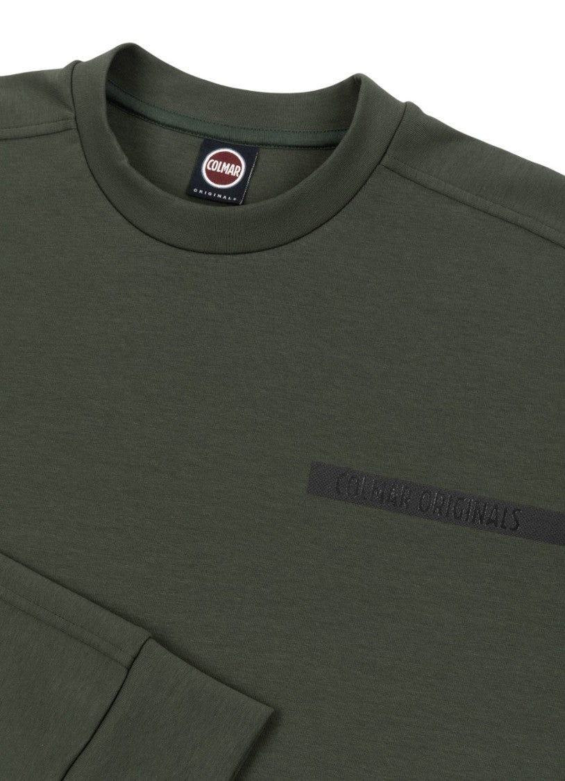 Colmar Originals Comfort-Focused Green Sweatshirt With Ribbed Details