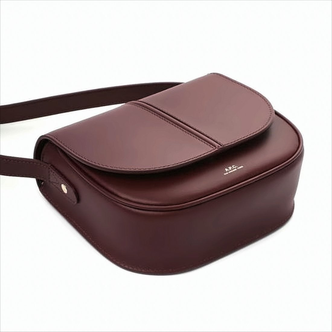 A.P.C. Structured Burgundy Crossbody Bag