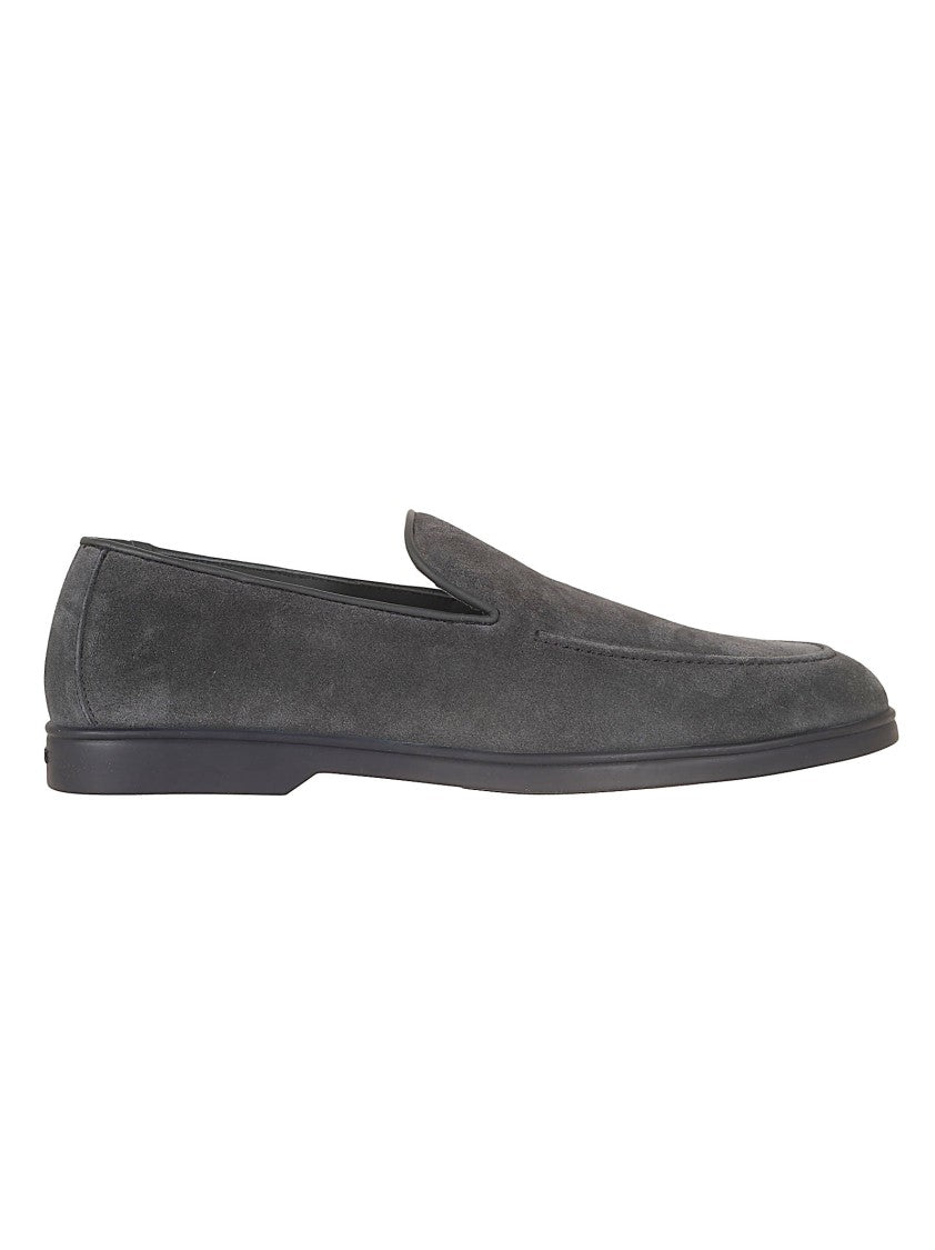 Doucal's Suede Loafers With Cemented Construction And Ultralight Sole