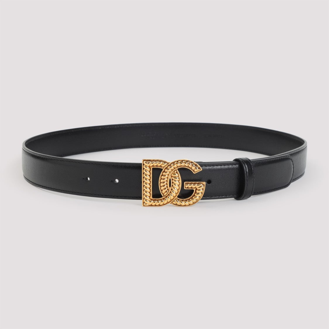 Dolce & Gabbana Black Calf Leather Belt