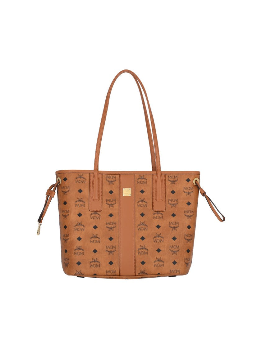 Mcm "Liz" Small Reversible Tote Bag, In Brown "Visetos"