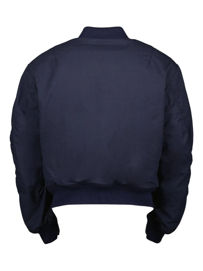 Givenchy Twisted Arms Boxy Cropped Bomber Jacket
