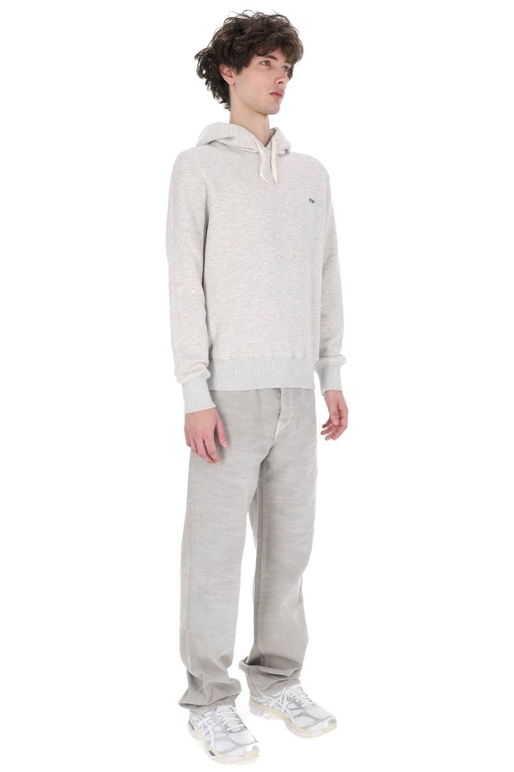Autry Grey Cotton Hooded Sweatshirt