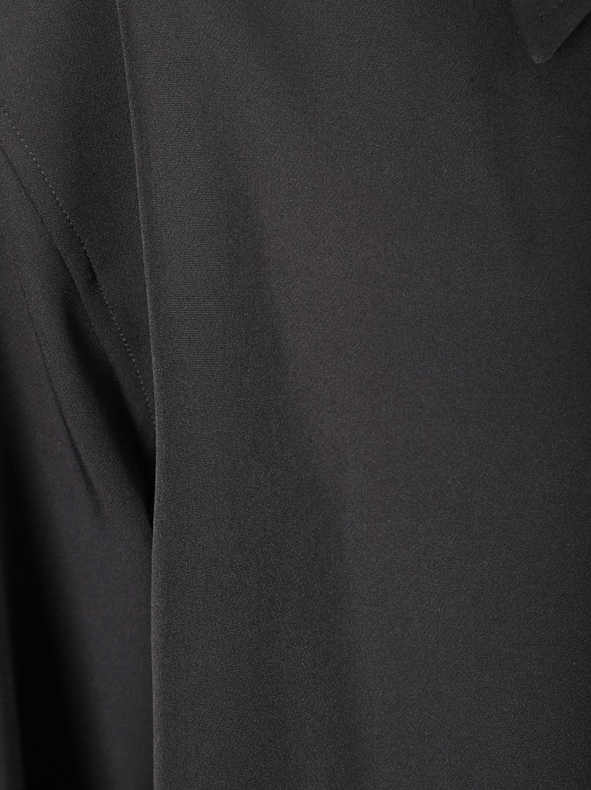The Latest Black Long-Sleeved Shirt With Classic Collar