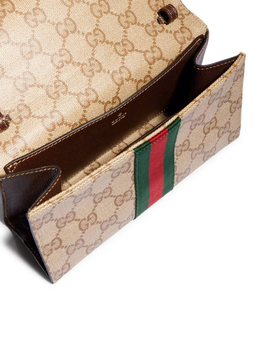 Gucci Beige Pouch Gg Canvas Bag
