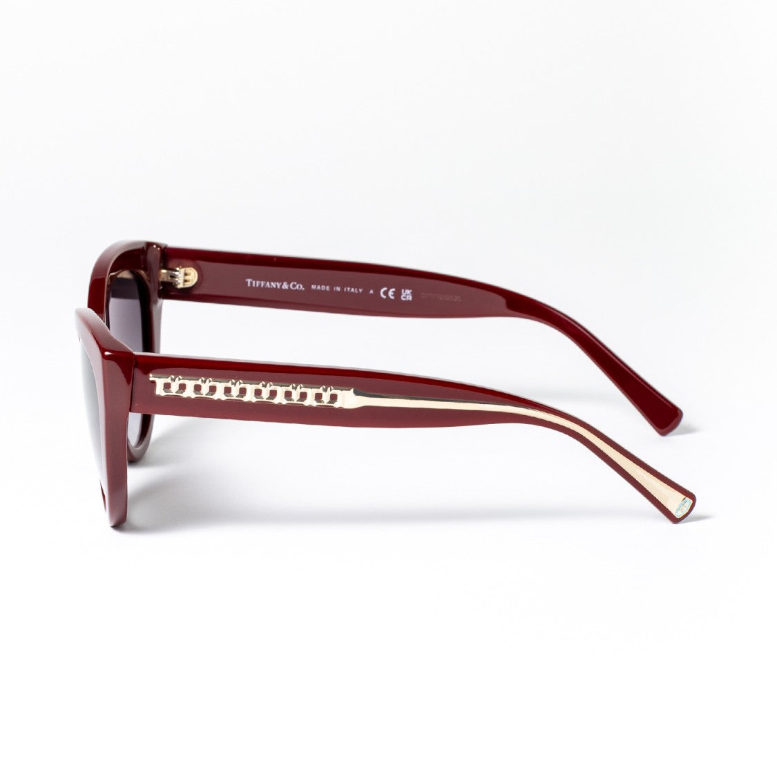 Tiffany & Co. Cat-Eye Sunglasses With Burgundy Frame