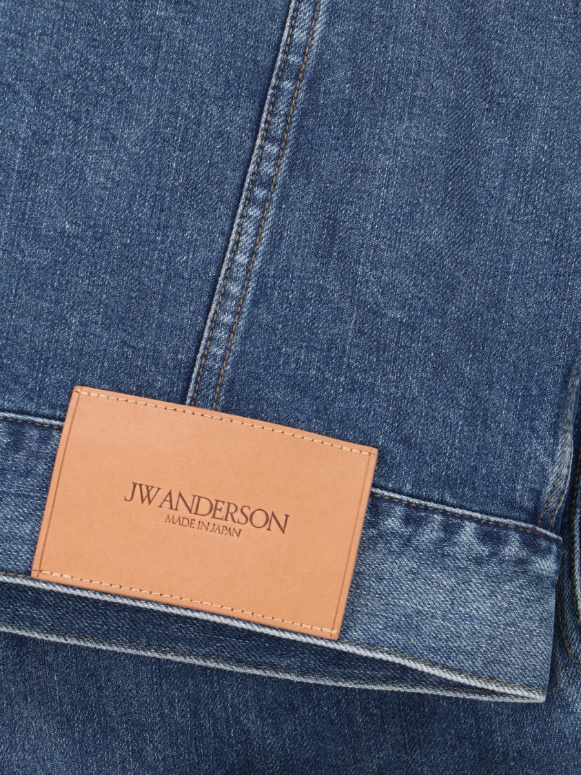 J. W. Anderson Blue Contrast Corduroy Collar Denim Jacket
