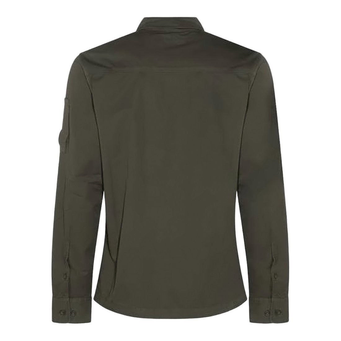 C.P. Company Minimalist Green Jacket With Front Zipper