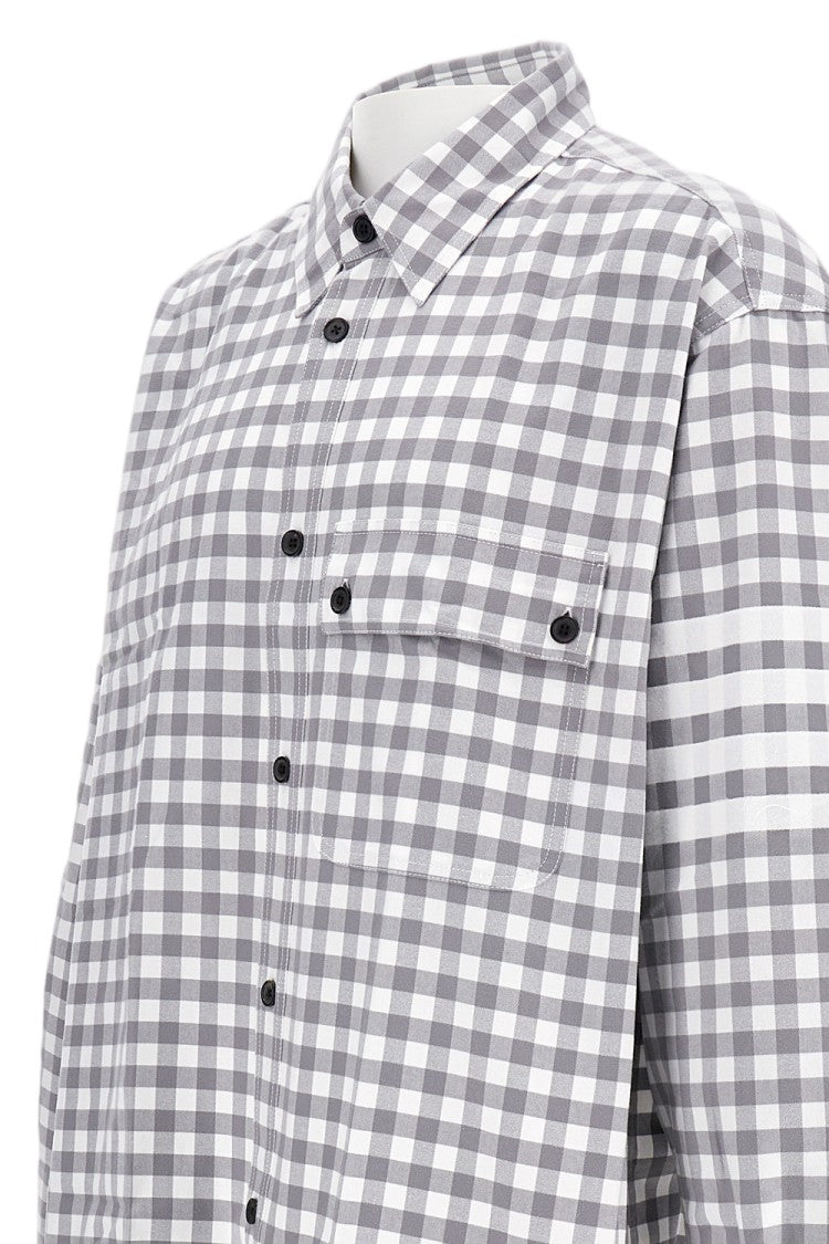 Thom Browne Checked Oversized Cotton Shirt With Four-Stripe Detail