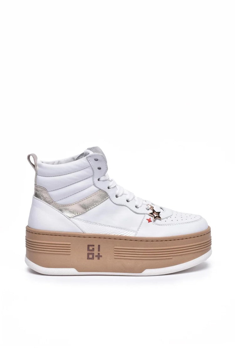 Gio + Wedge Basket Sneakers - White