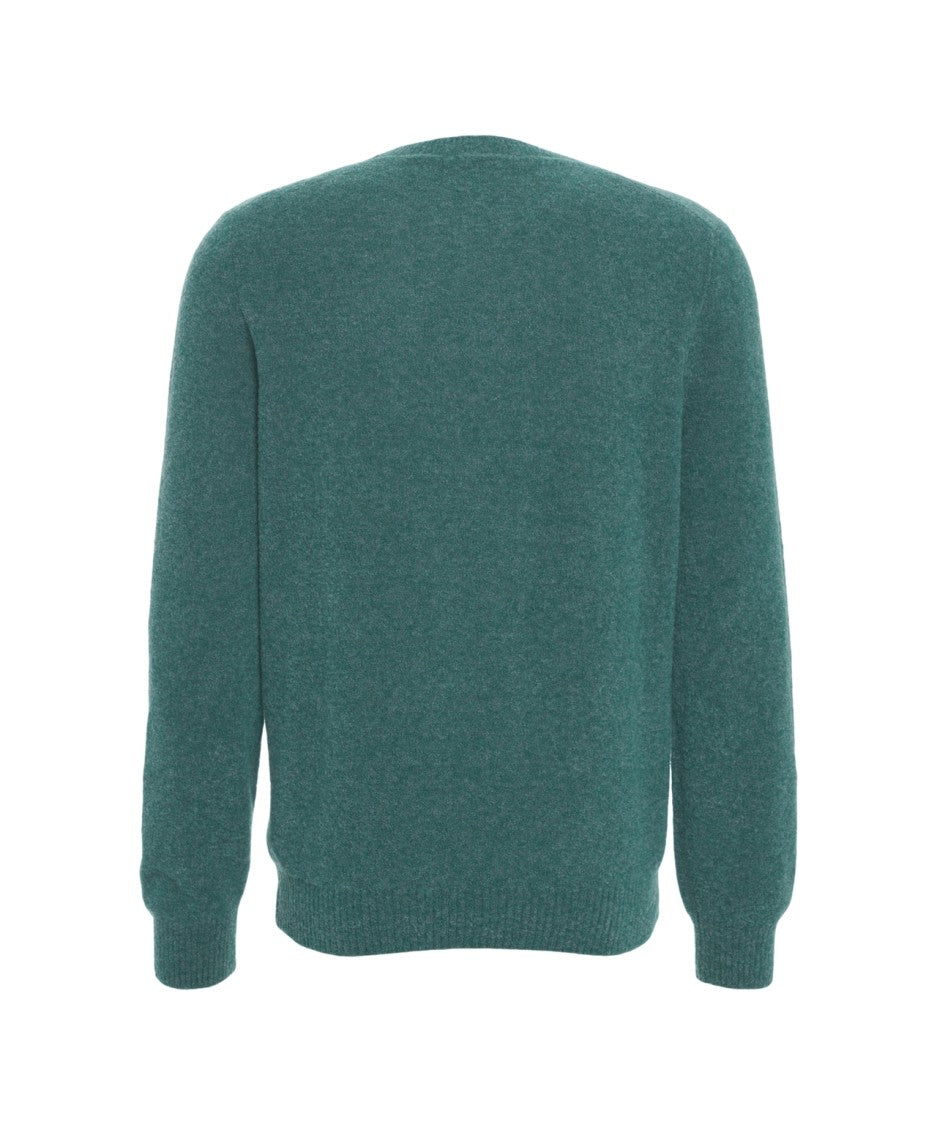 Gender Classic Crew Neck Wool Pullover With Ribbed Detailing