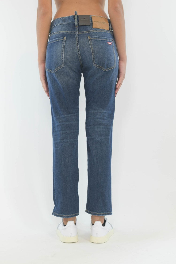 Dsquared2 Blue Denim Boyfriend Jeans