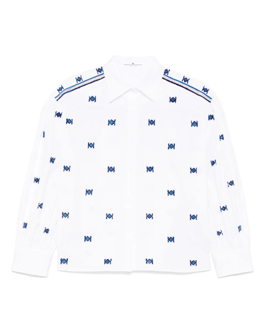 Ermanno Scervino Long Sleeve White Shirt