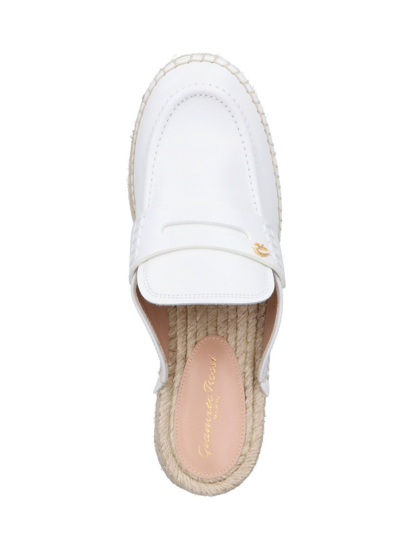 Gianvito Rossi Wedge Espadrilles – White