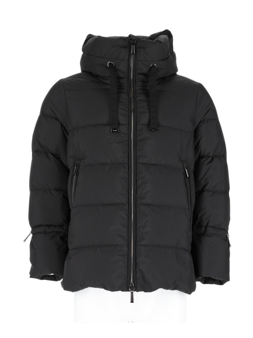 Moorer Regular Fit Puffer Jacket With Adjustable Hood And Zippered Pockets