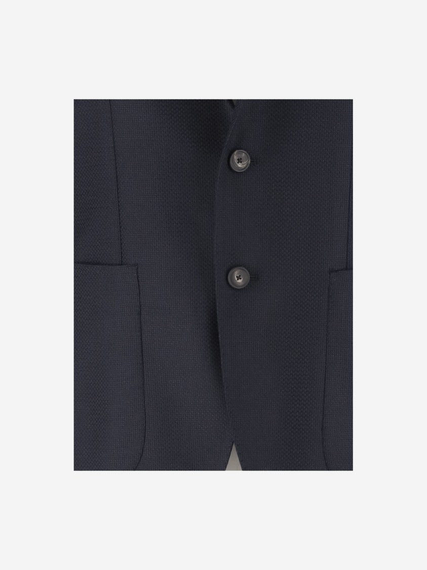 Tagliatore Single Breasted Blue Wool Jacket